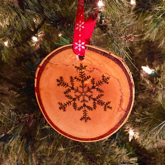 Holiday Handmade Wood Ornaments, Christmas Tree