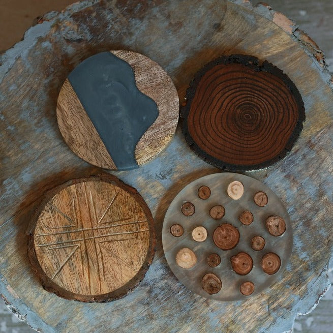 DIY wooden/resin tea coasters - my wife just loved them, and they